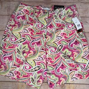 Kim Rogers Women's Size 14 Paisley Print Shorts NWT
